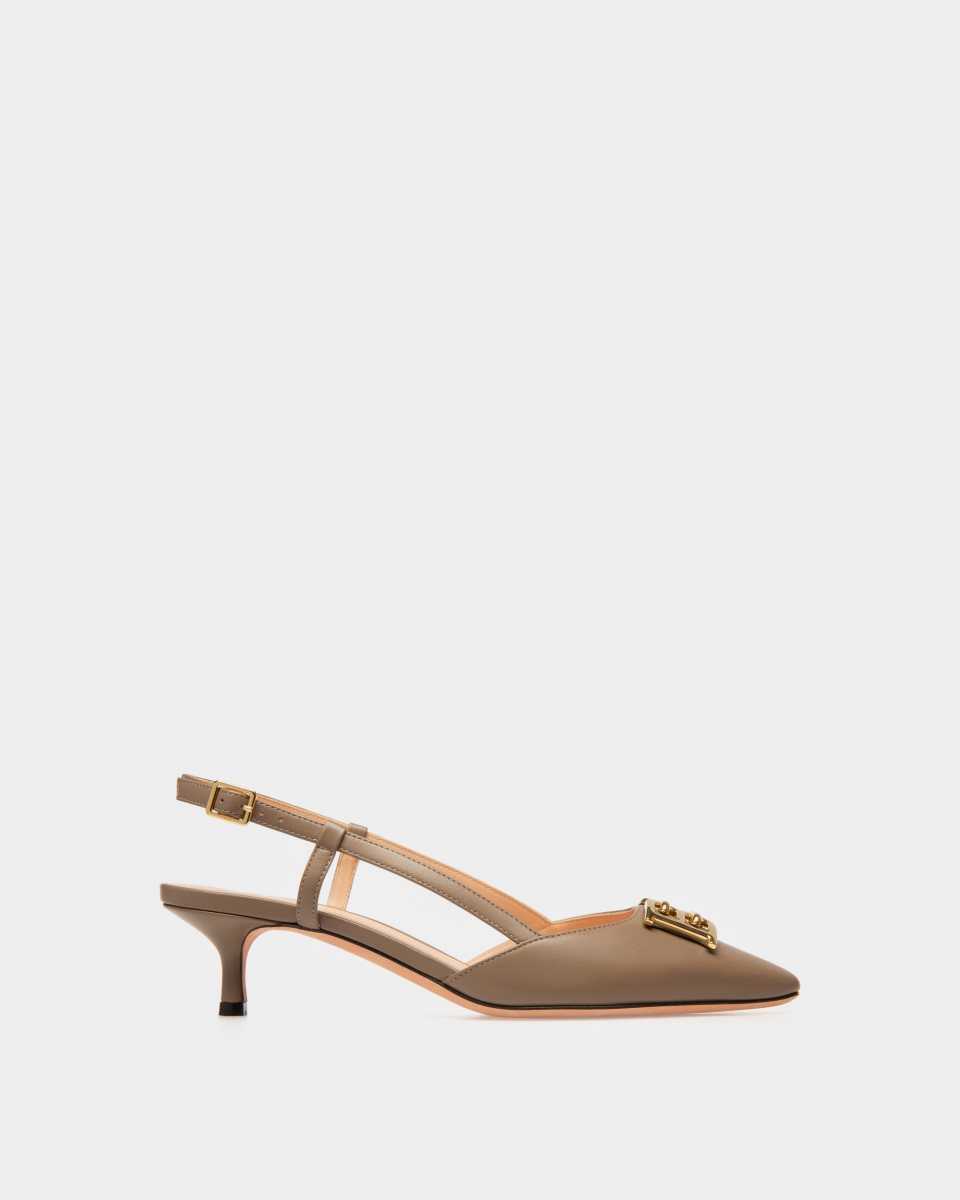 Bally Eva Canvas And Leather Slingback Pumps Black | JQKHP6315