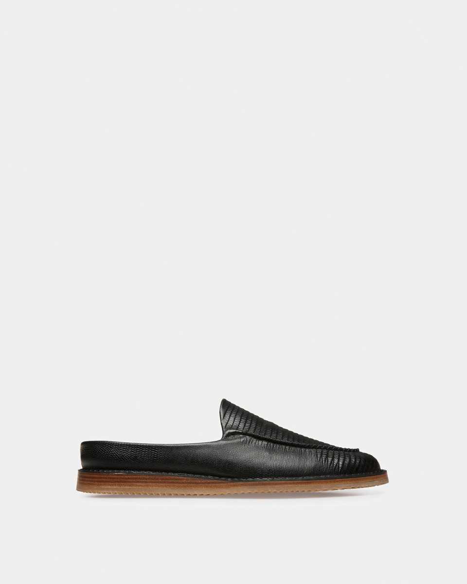 Bally Fosko Leather Slippers Black | ZUVXS1703