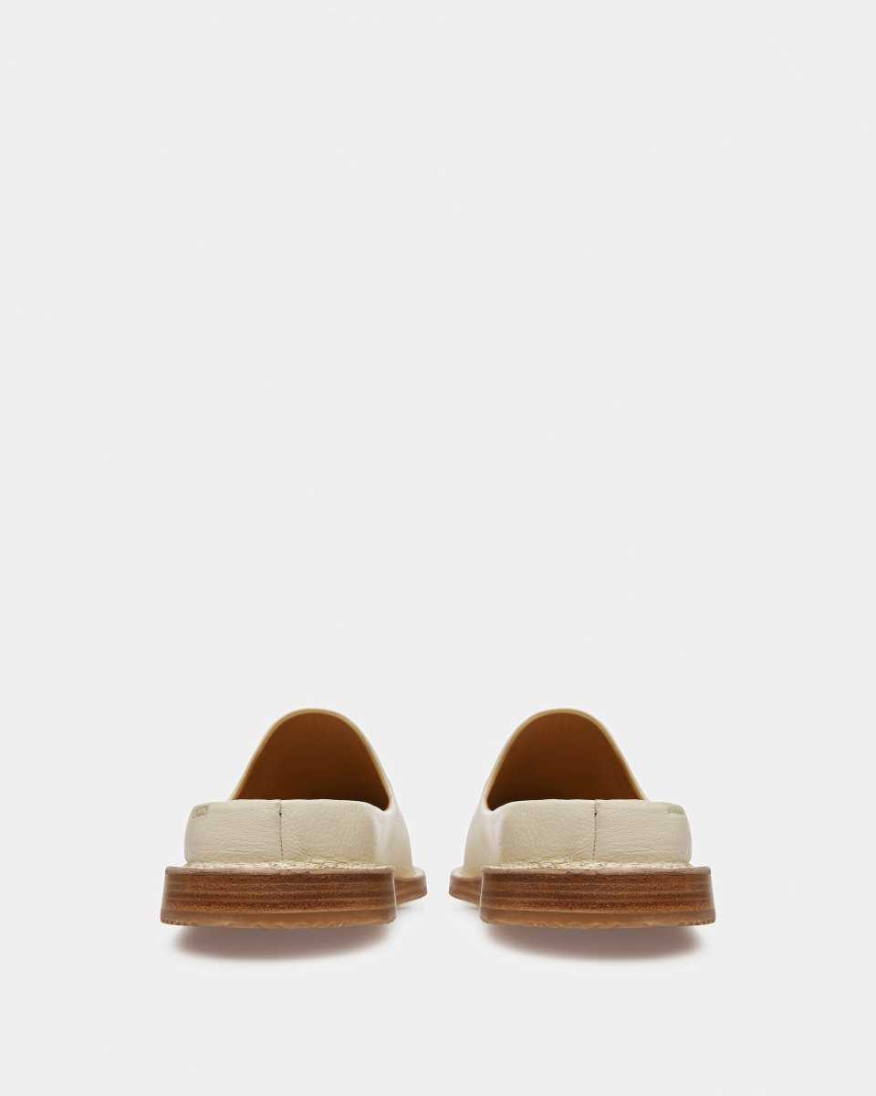 Bally Fosko Leather Slippers White | DLCFZ4170