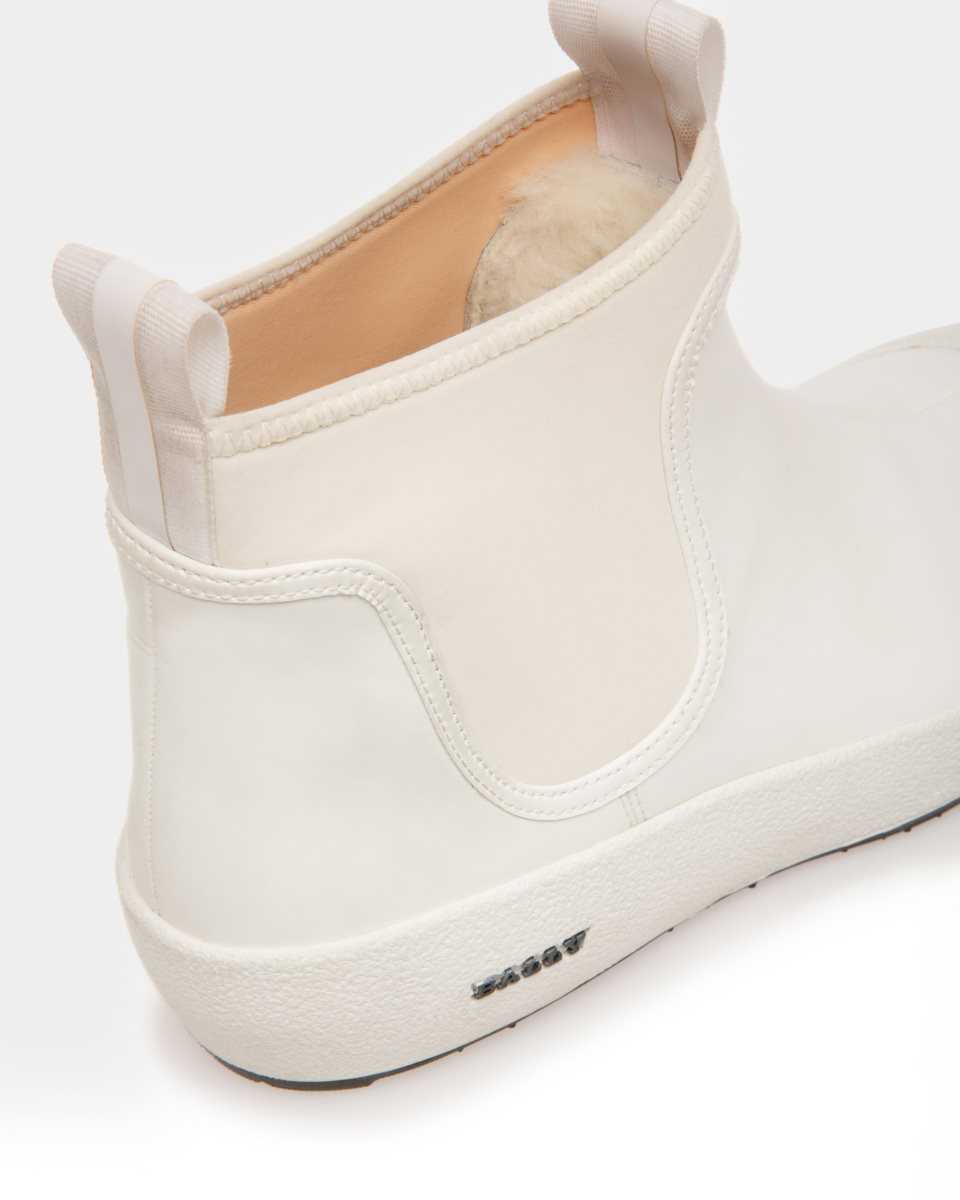 Bally Gadey Leather And Rubber Boots White | QGCTV3487