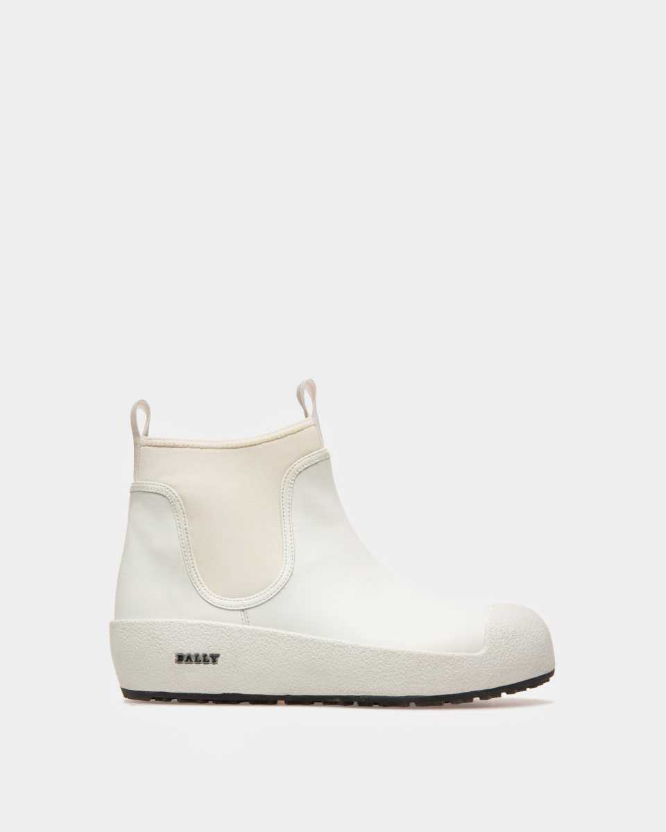 Bally Gadey Leather And Rubber Boots White | QGCTV3487