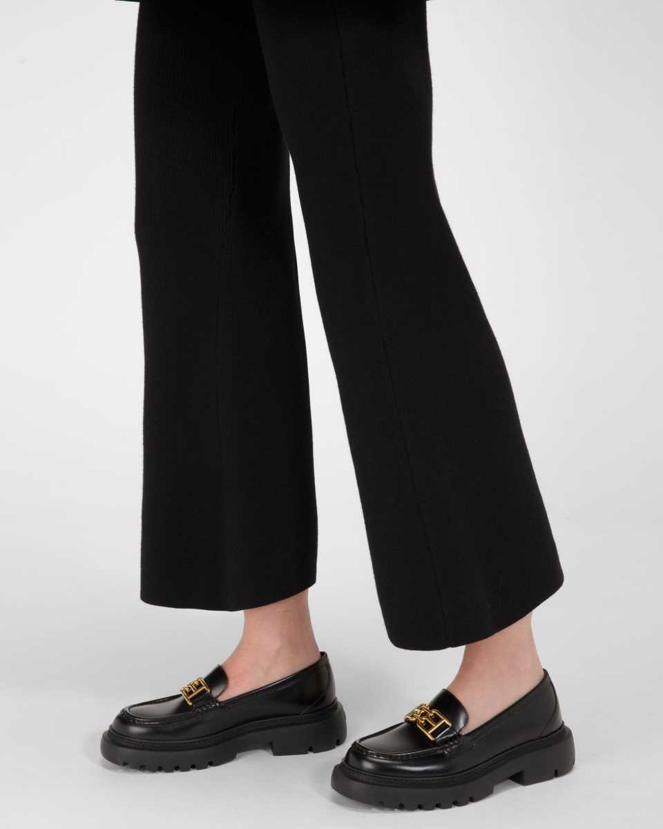 Bally Gioia Flat Leather Moccasins Black | IQJOX3179