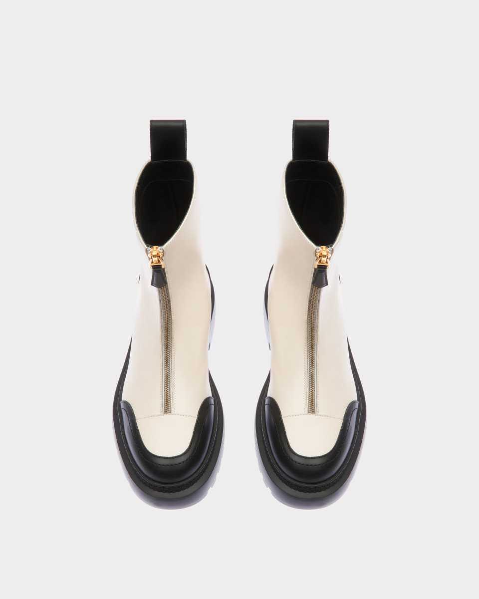 Bally Giuli Leather Booties White | JXVBA3740