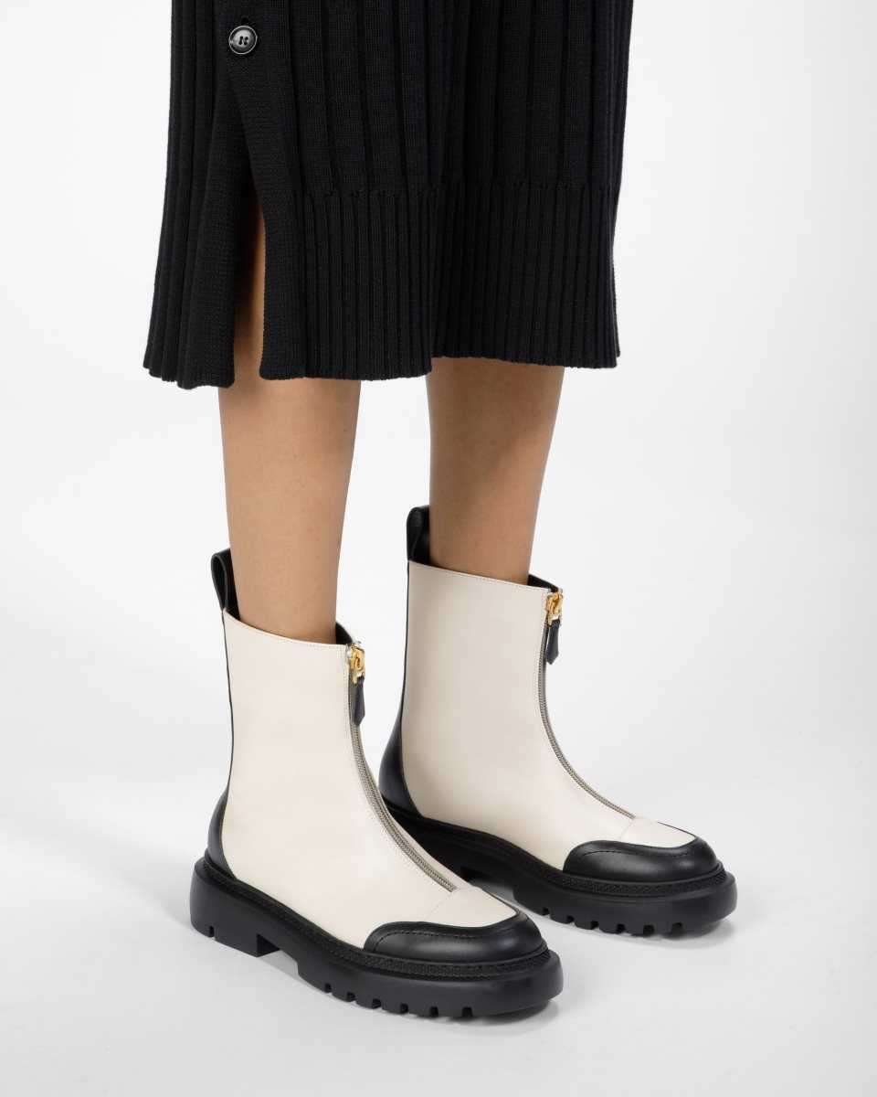 Bally Giuli Leather Booties White | JXVBA3740