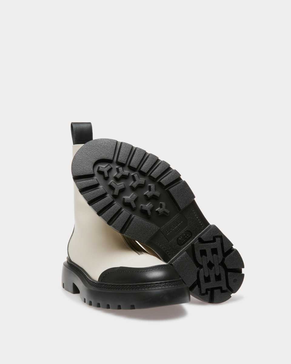 Bally Giuli Leather Booties White | JXVBA3740