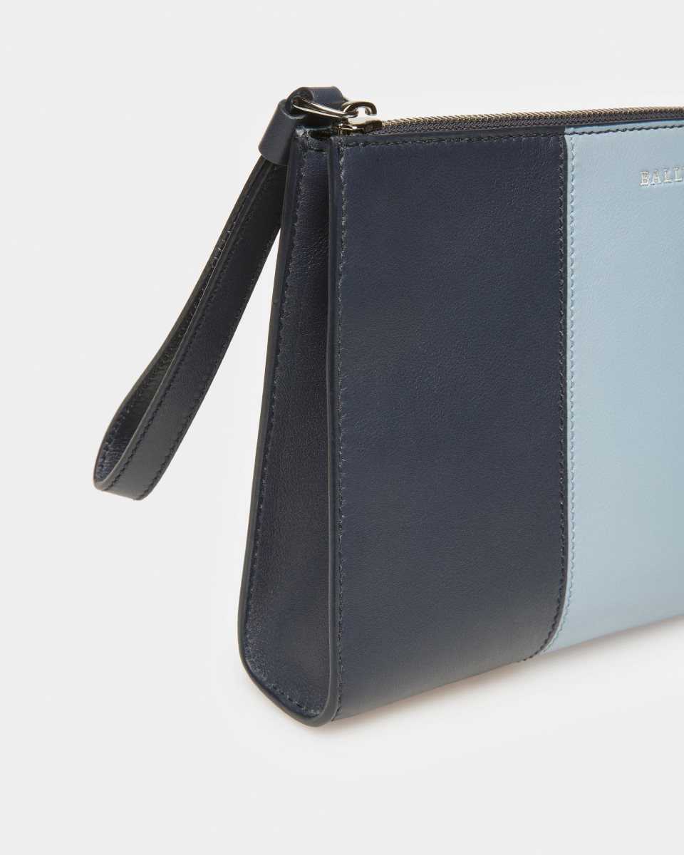 Bally Haig Leather Clutch Blue | TMVUN3569