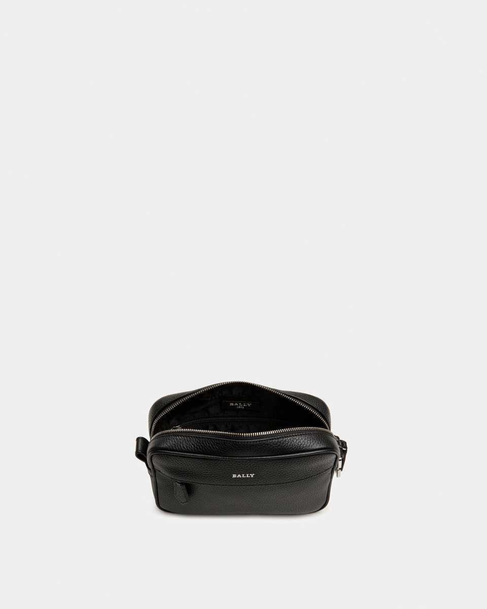 Bally Hal Leather Cross-Body Bag Black | NZDCV5016