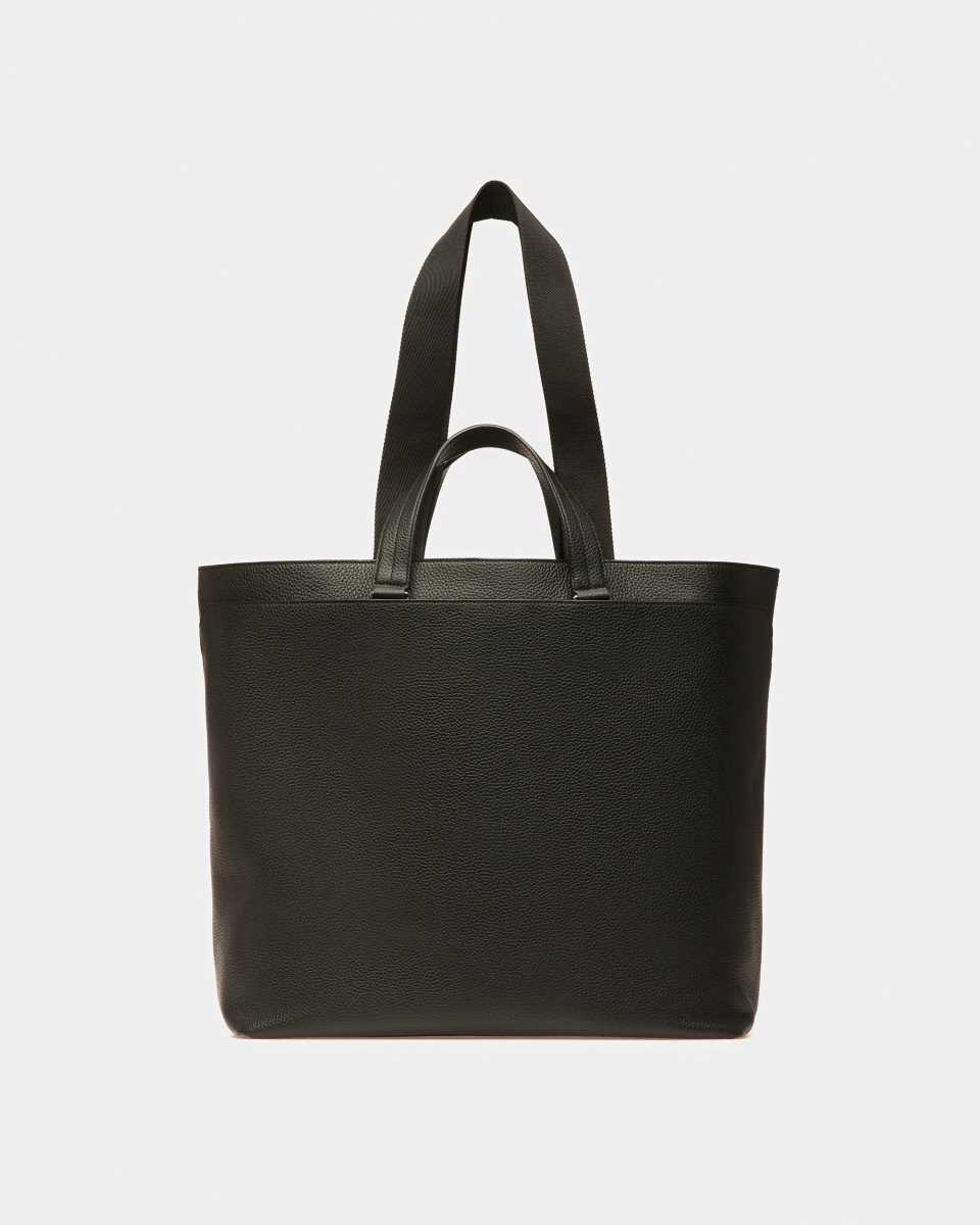 Bally Havid Leather Tote Black | FCUYW9327