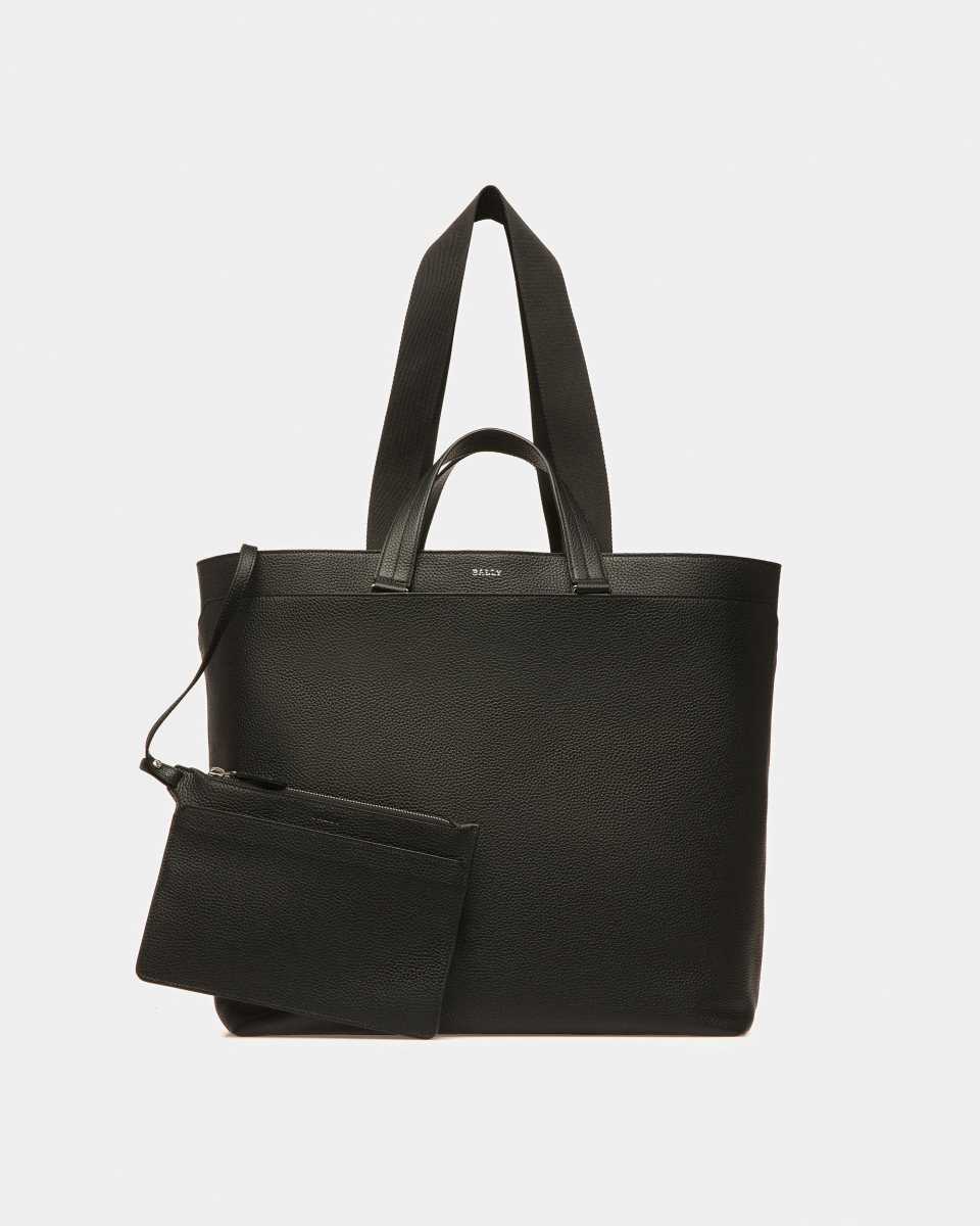 Bally Havid Leather Tote Black | FCUYW9327