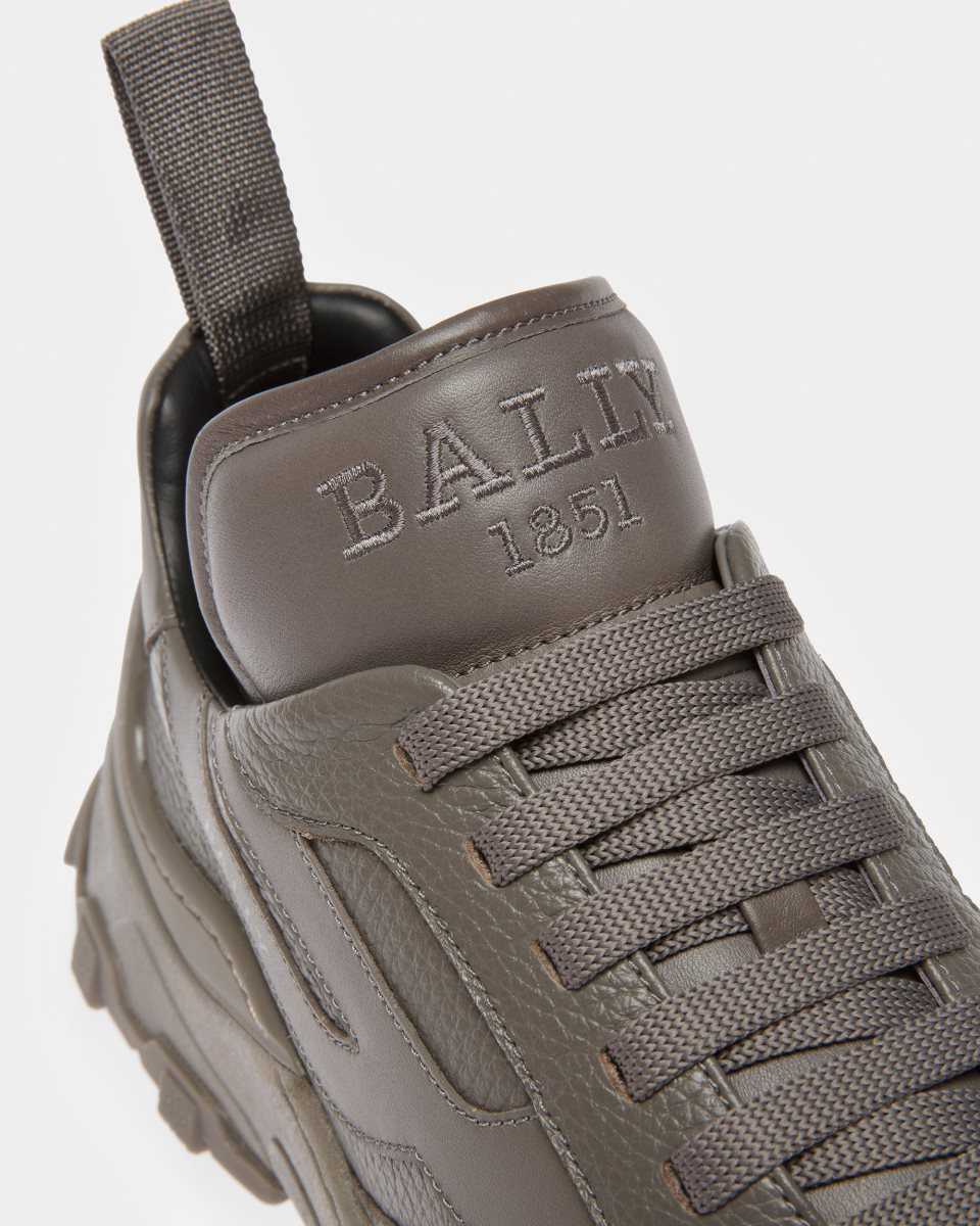 Bally Holden Leather Sneakers Grey | GUBRY0912