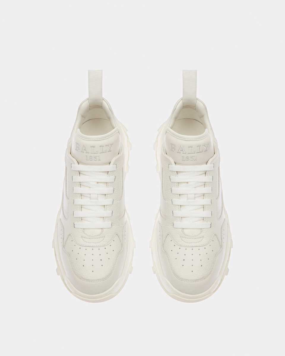 Bally Holden Leather Sneakers White | MJVUY8392