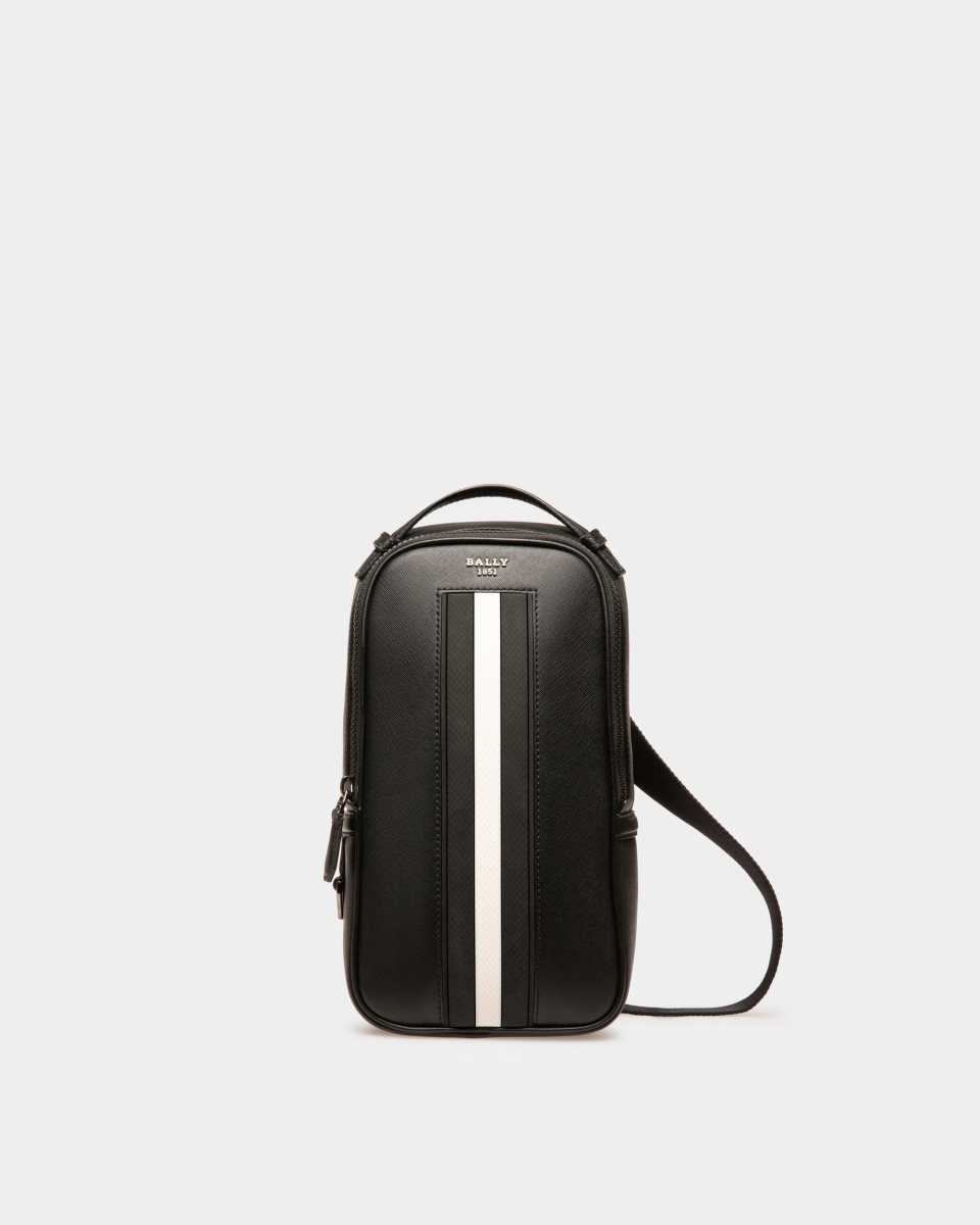 Bally Holm Leather Cross-Body Bag Black | CHTWK3056