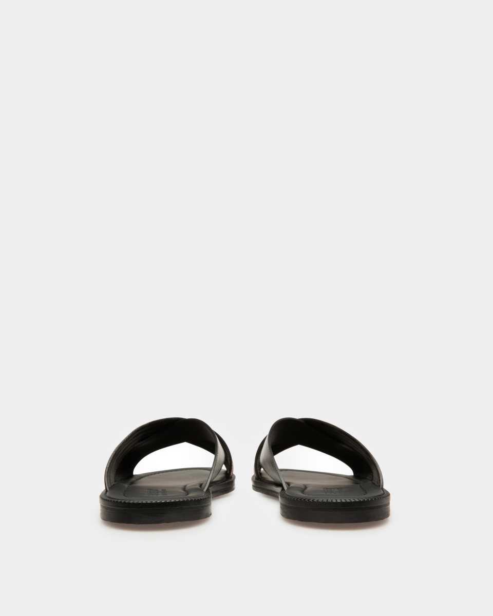 Bally Jaabir Leather Sandals Black | XGZHR2376