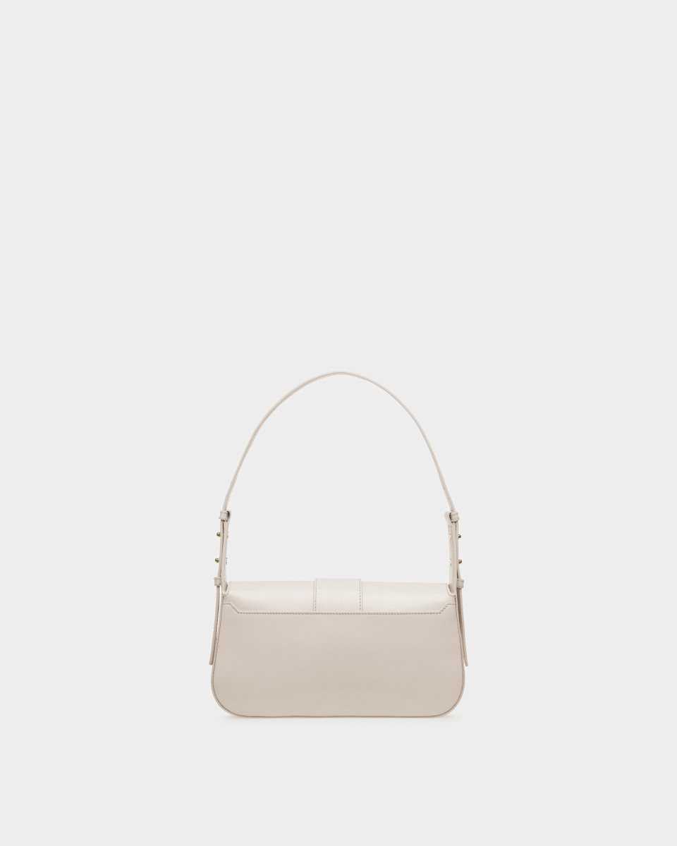 Bally Jadha Leather Shoulder Bag White | KEHCZ7056