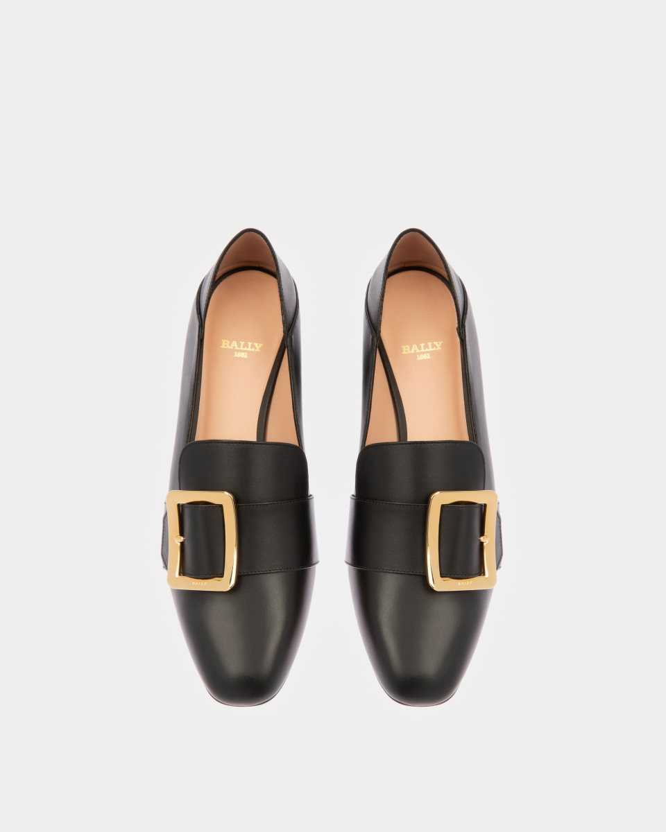 Bally Janelle Calf Leather Pump With 40mm Heel Black | IUEJO4185