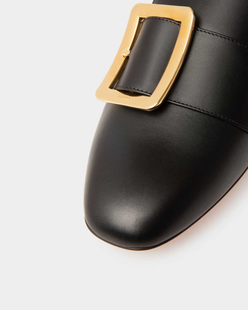 Bally Janelle Calf Leather Pump With 40mm Heel Black | IUEJO4185