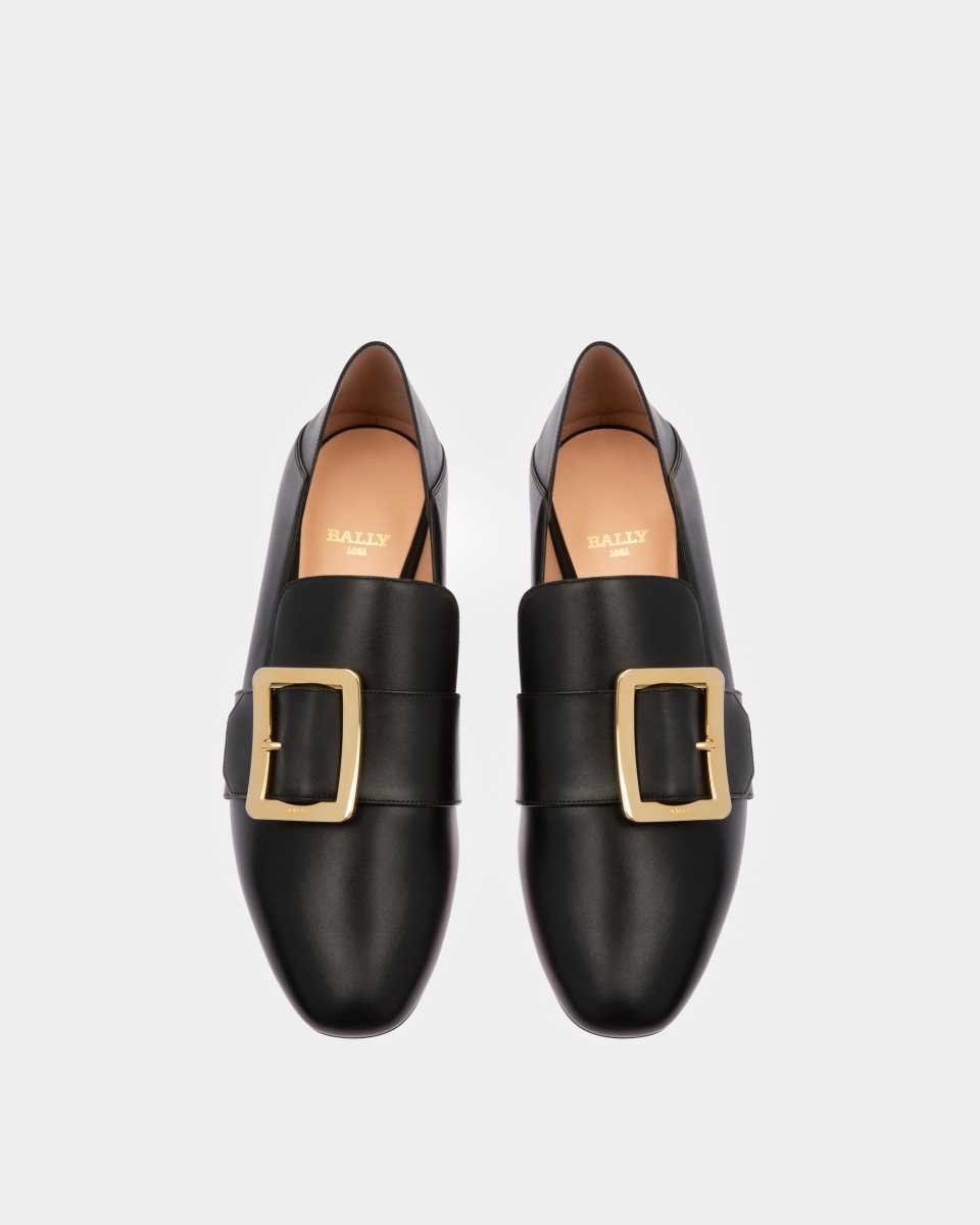 Bally Janelle Calf Leather Slipper Black | IEMTK1834