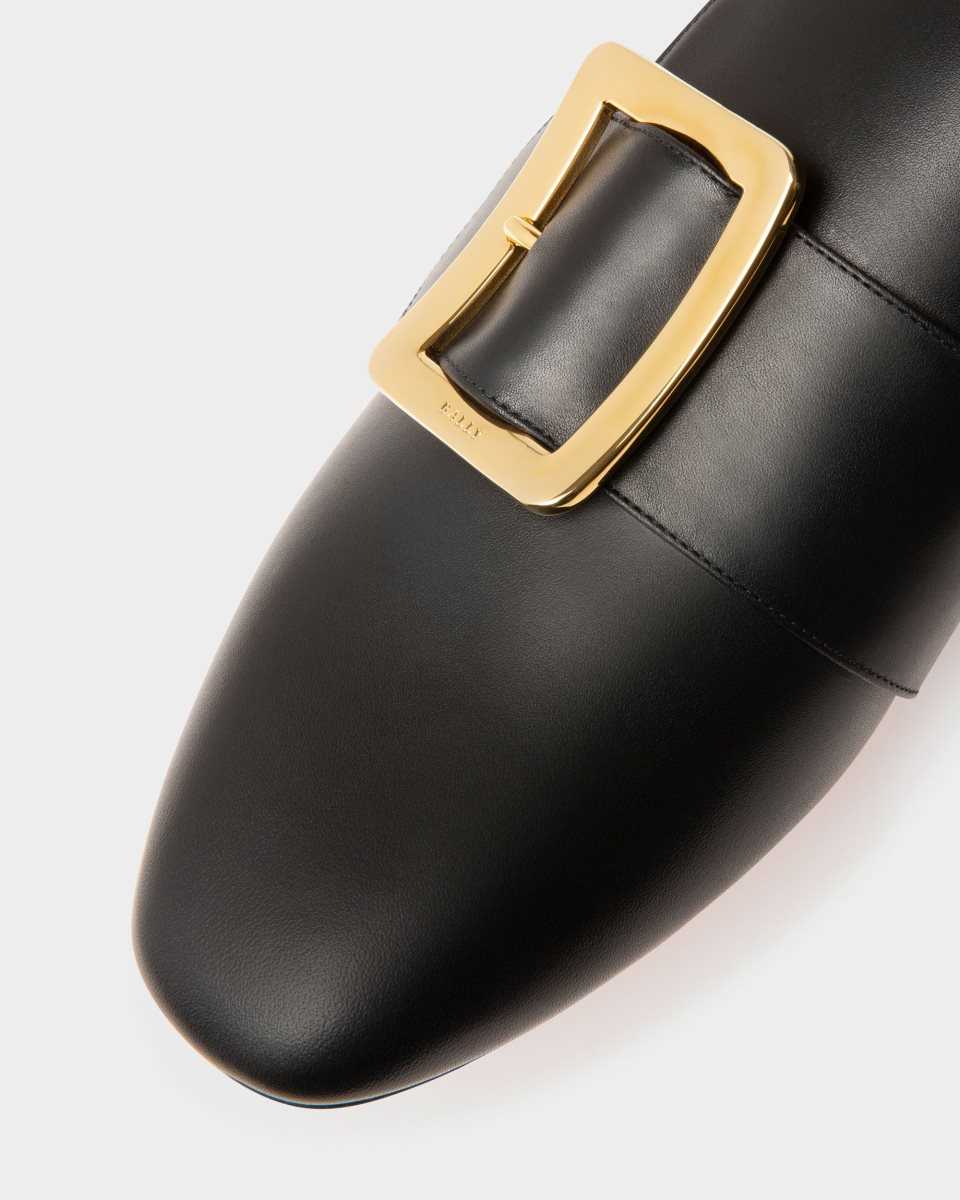 Bally Janelle Calf Leather Slipper Black | IEMTK1834