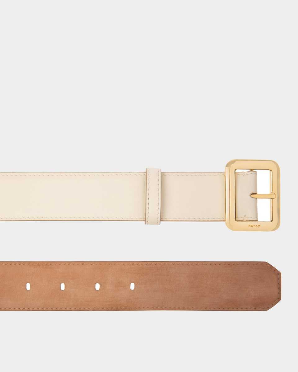 Bally Janelle Leather 35mm Belt White | GBILT1640