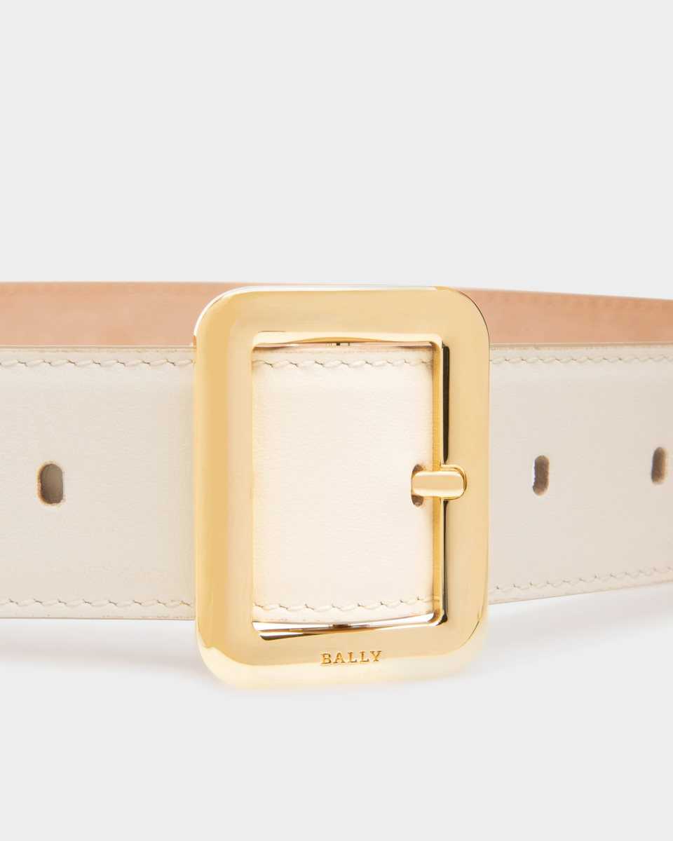 Bally Janelle Leather 35mm Belt White | GBILT1640