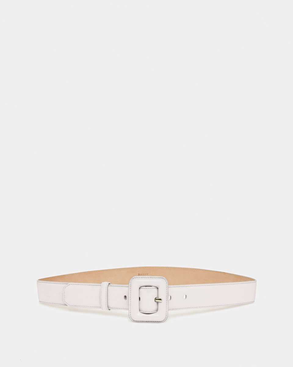 Bally Janelle Leather 35mm Belt White | GBILT1640