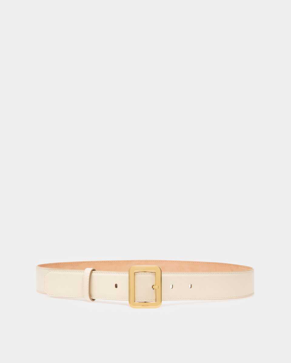 Bally Janelle Leather Belt White | OZYLC5097