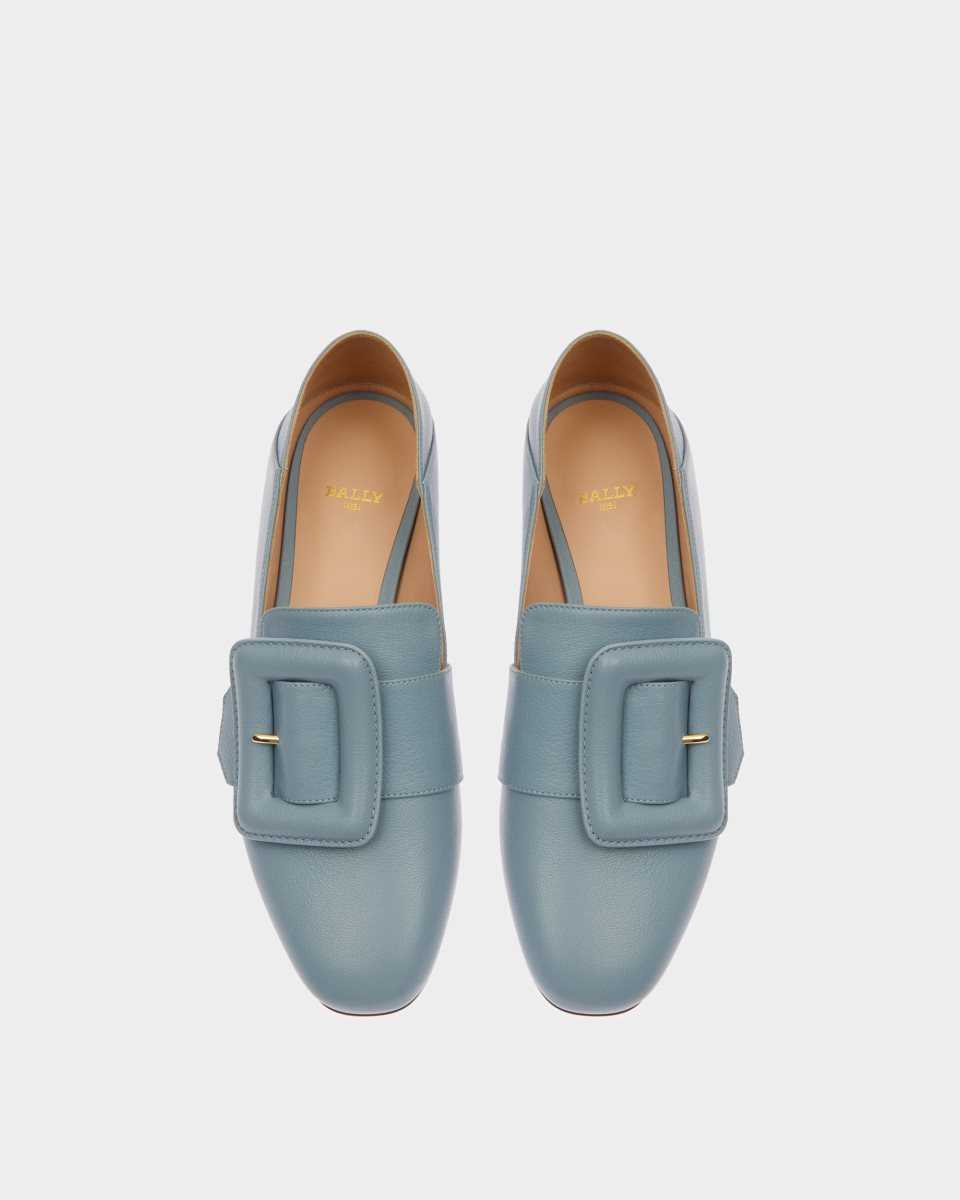 Bally Janelle Leather Loafers Blue | TXLJI4126