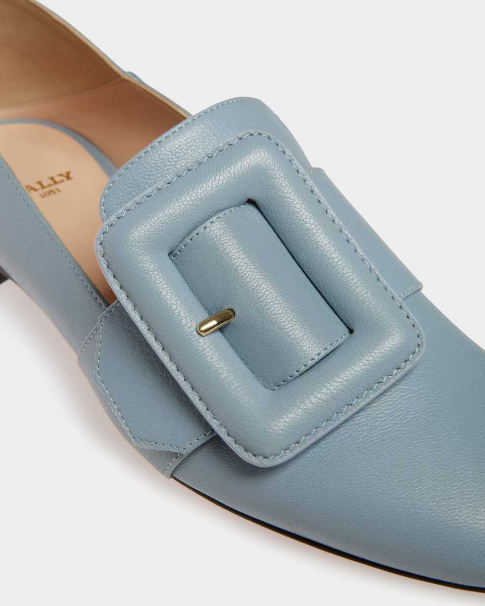 Bally Janelle Leather Loafers Blue | TXLJI4126