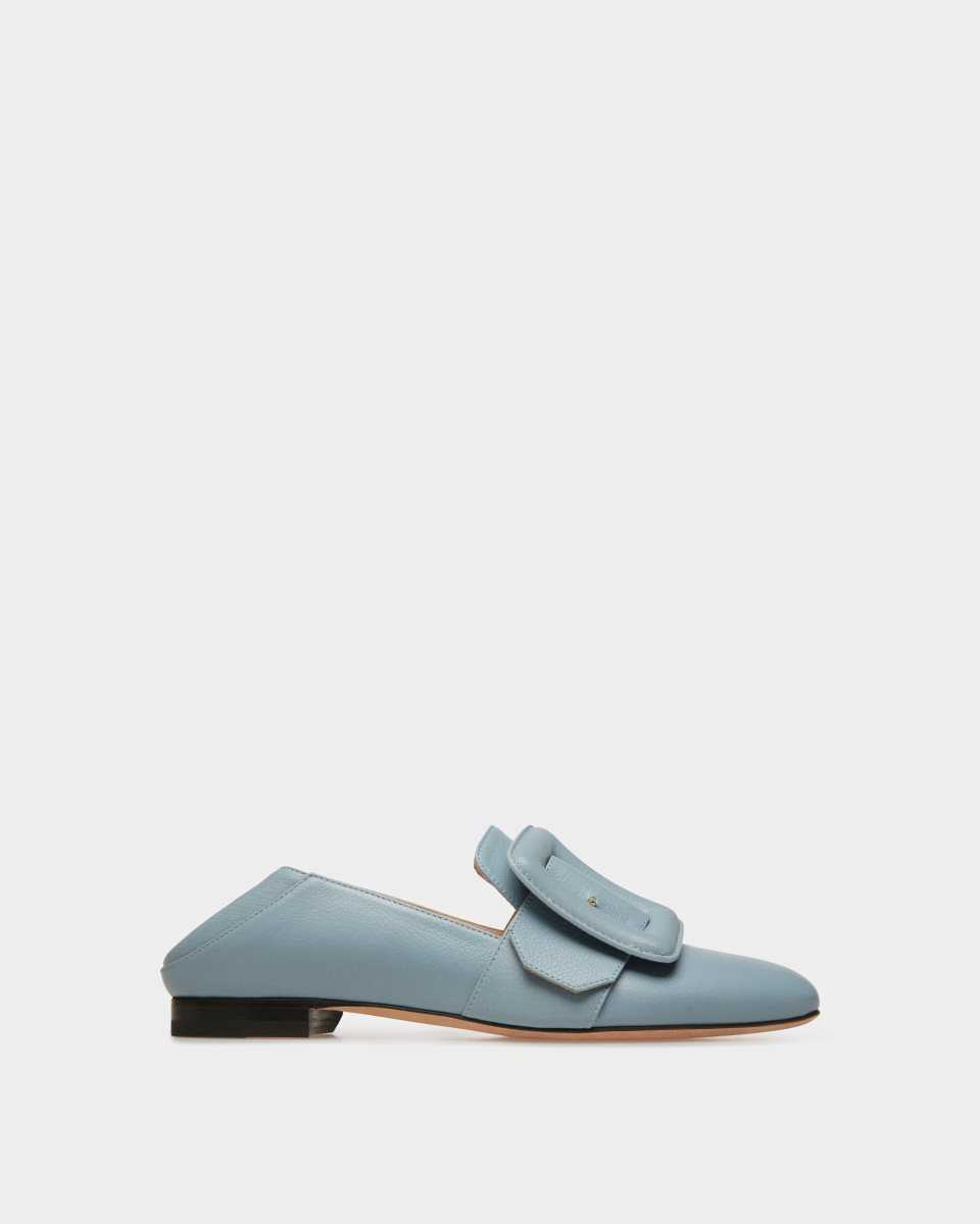 Bally Janelle Leather Loafers Blue | TXLJI4126