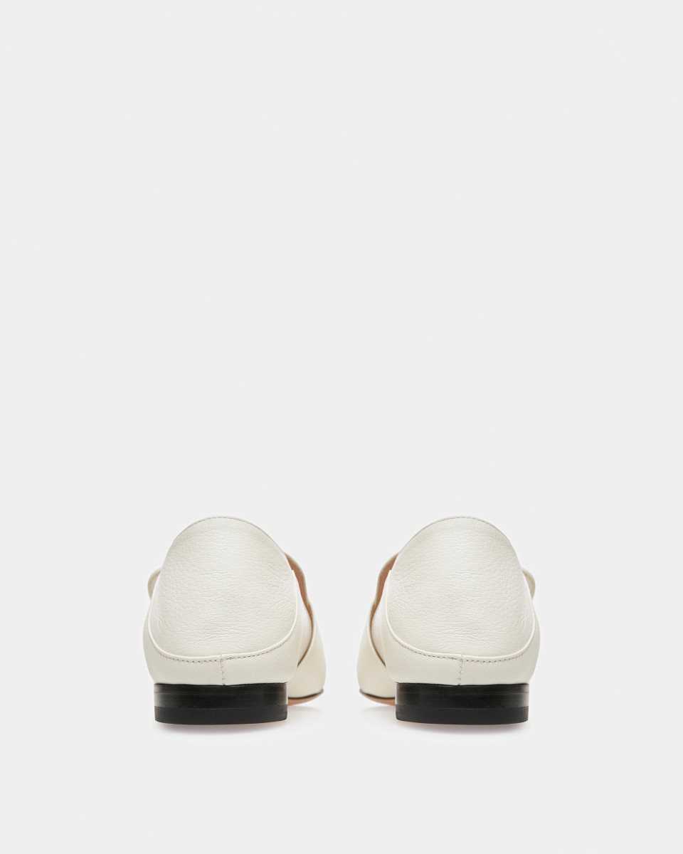 Bally Janelle Leather Loafers White | JBUZE7359