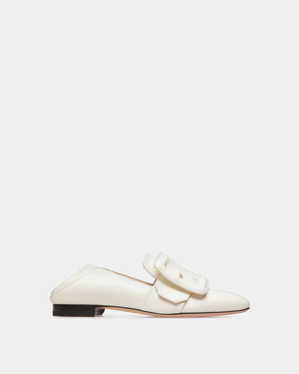 Bally Janelle Leather Loafers White | JBUZE7359