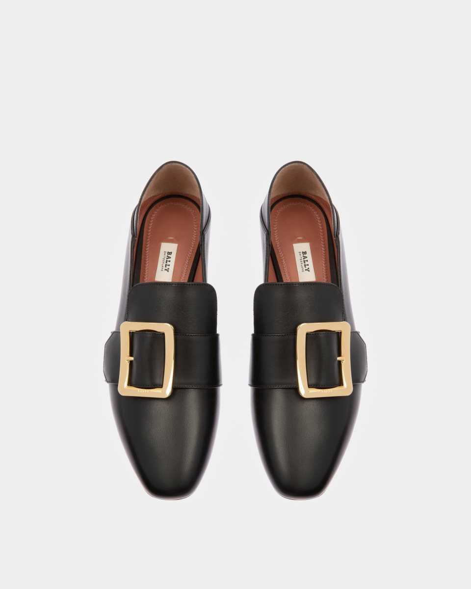 Bally Janelle Leather Slipper Black | DCOKG5968