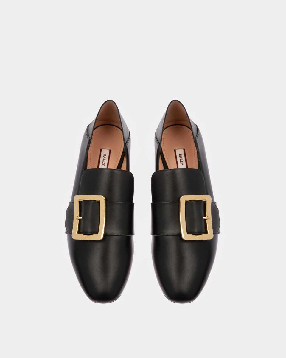 Bally Janelle Leather Slippers Black | BHATY1735