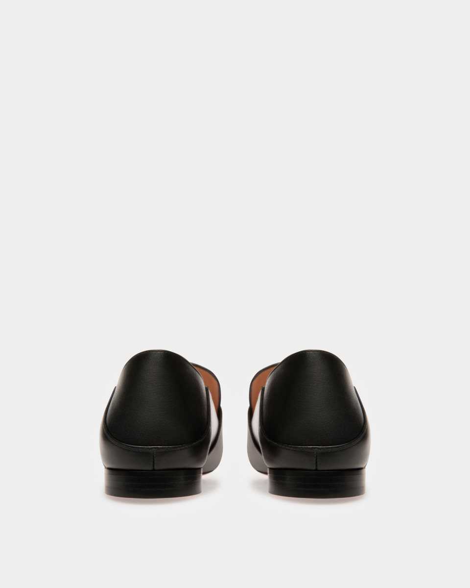 Bally Janelle Leather Slippers Black | BHATY1735