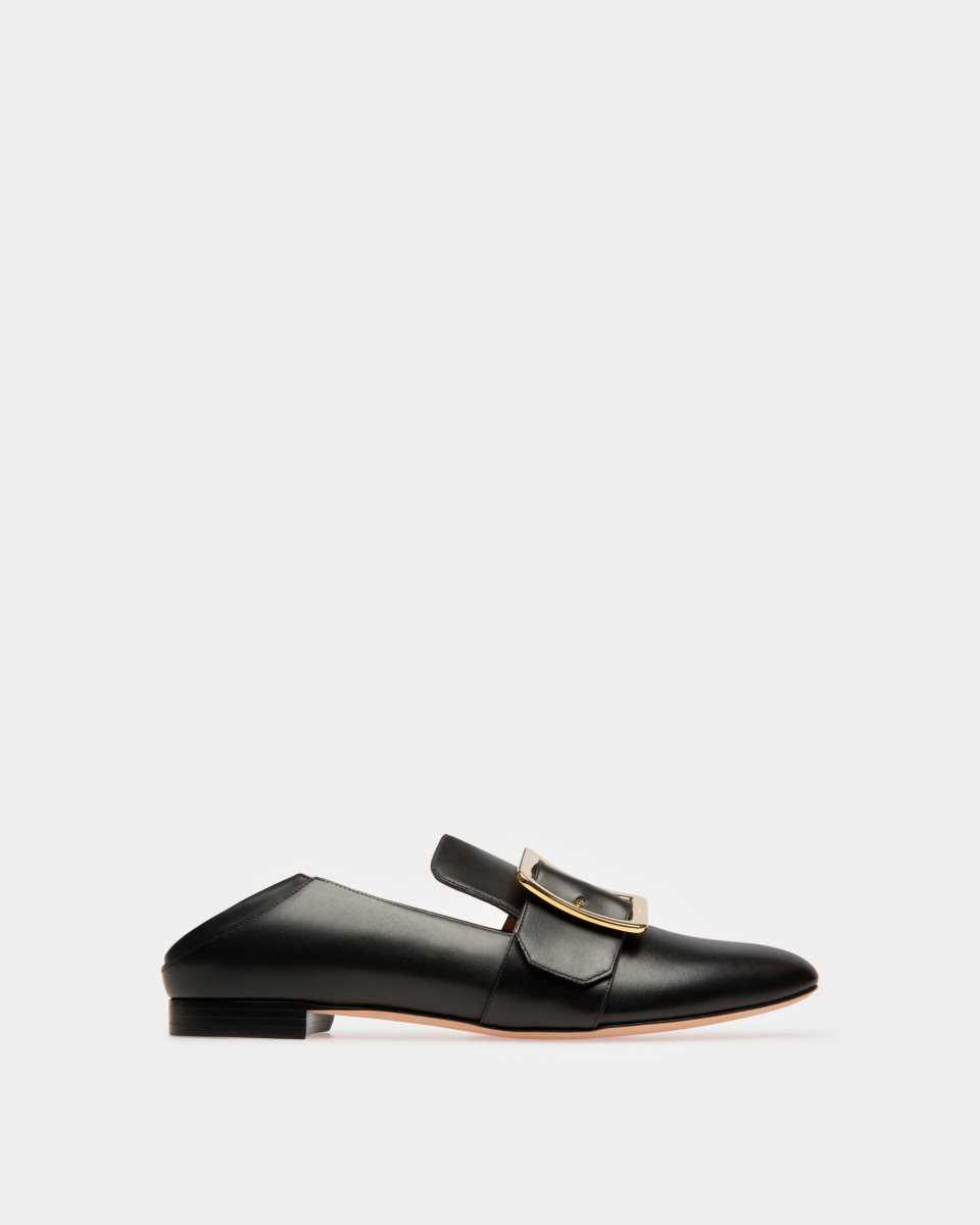 Bally Janelle Leather Slippers Black | BHATY1735