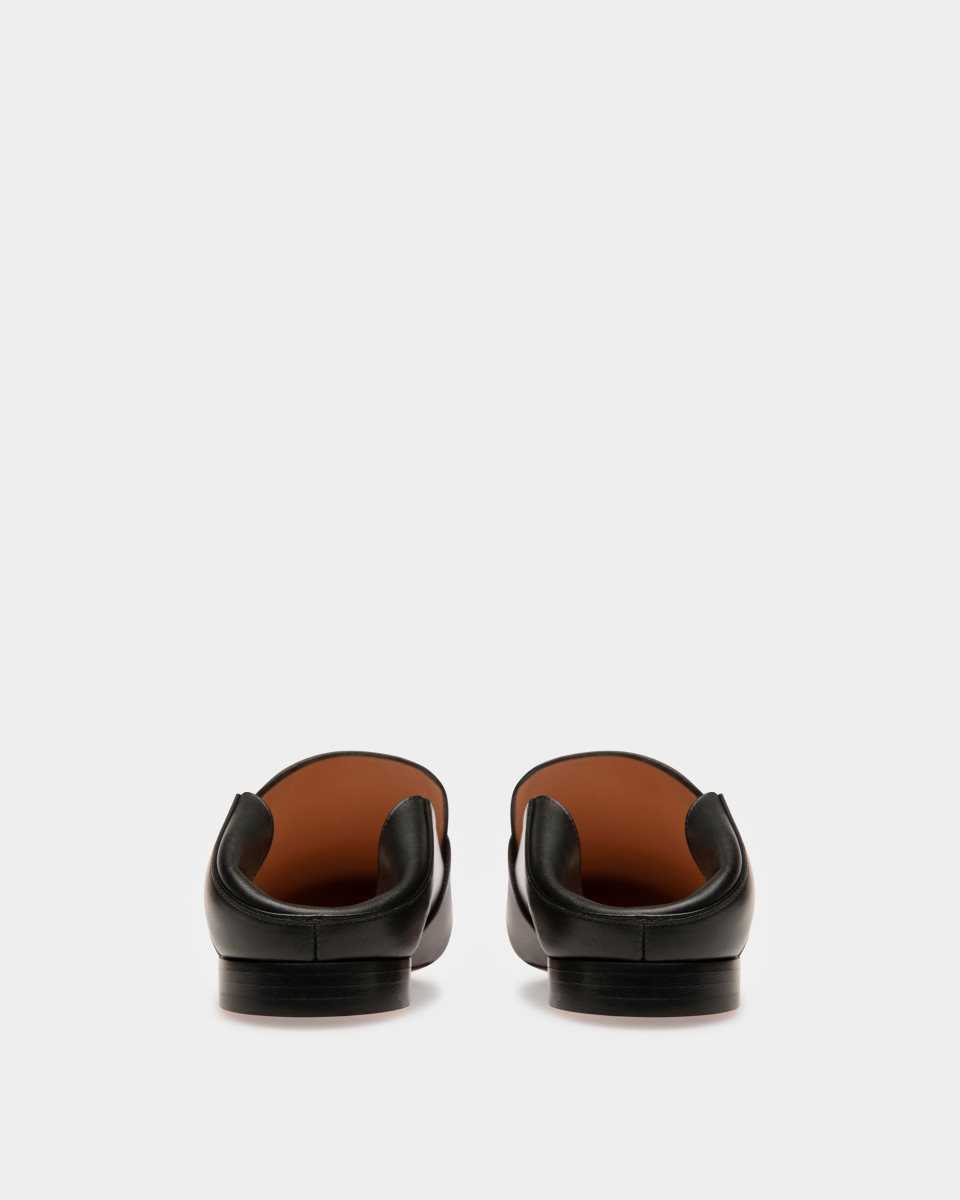 Bally Janelle Leather Slippers Black | BHATY1735