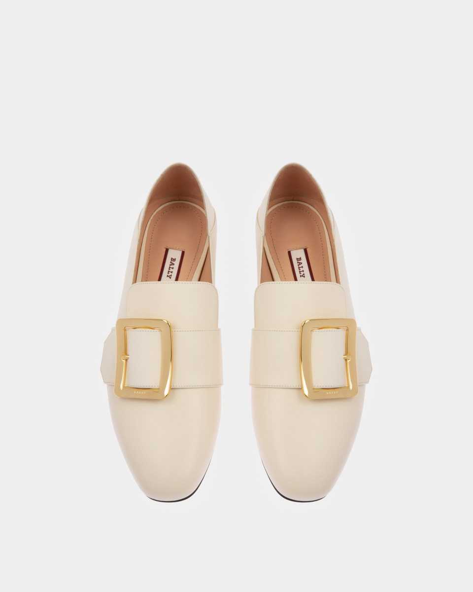 Bally Janelle Leather Slippers White | PRKZM4972