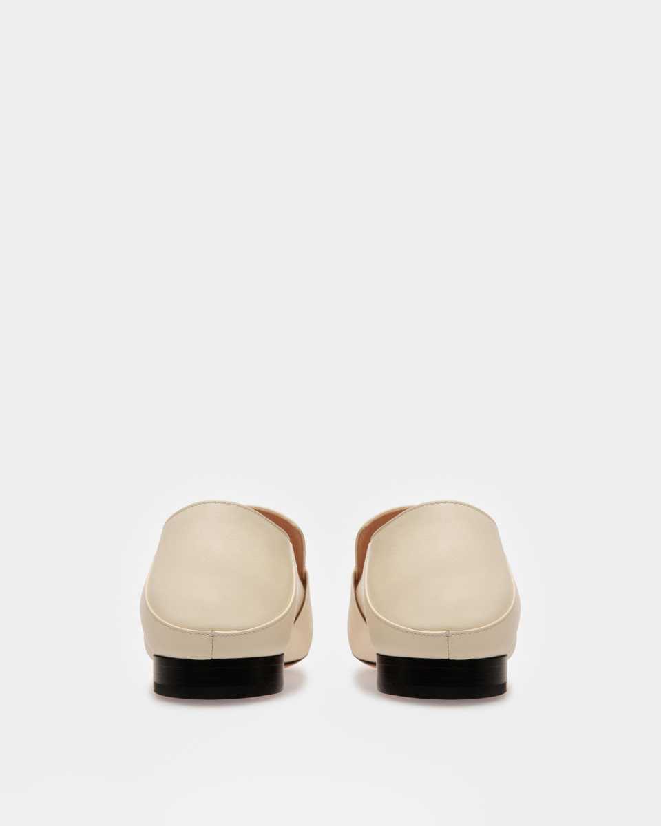 Bally Janelle Leather Slippers White | PRKZM4972