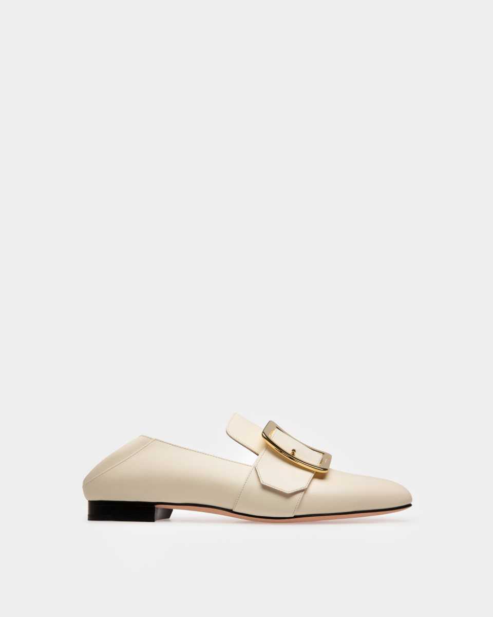 Bally Janelle Leather Slippers White | PRKZM4972