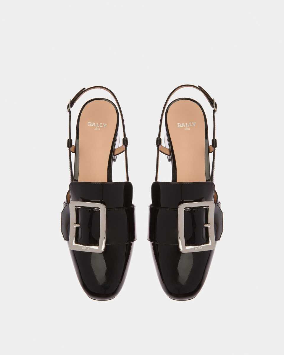 Bally Jasmine Leather Slingback Pumps Black | SNGFO5361