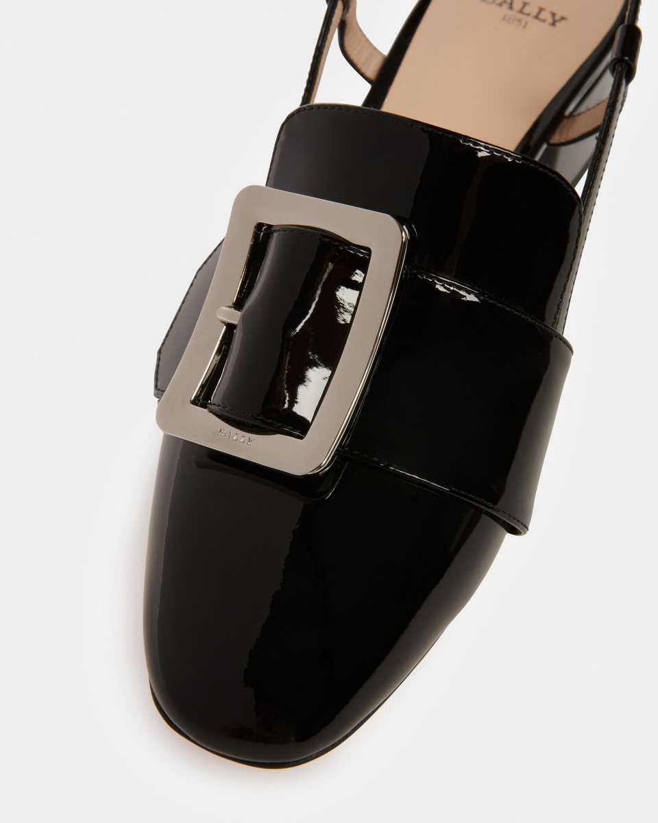 Bally Jasmine Leather Slingback Pumps Black | SNGFO5361