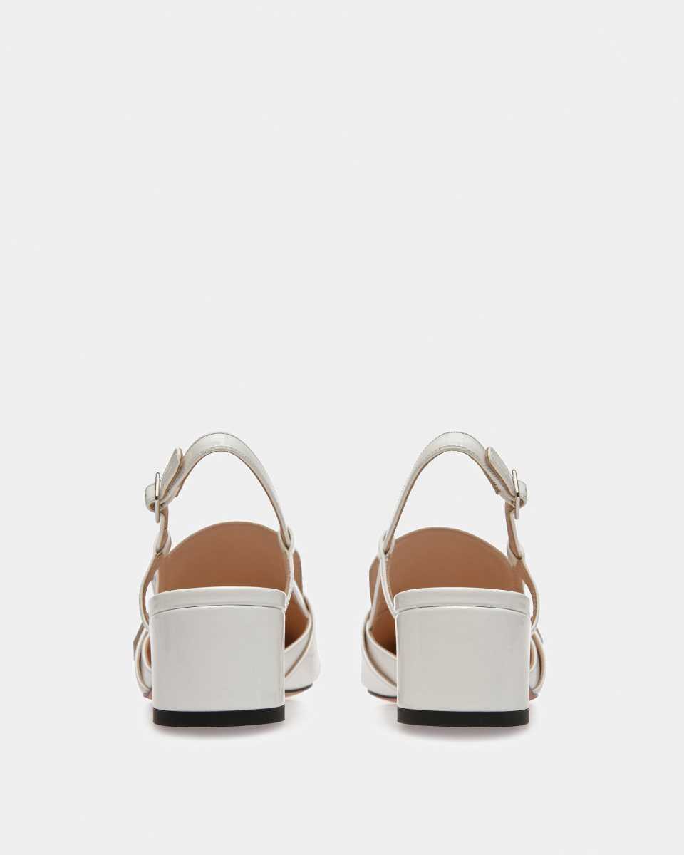 Bally Jasmine Leather Slingback Pumps White | AECQK3687