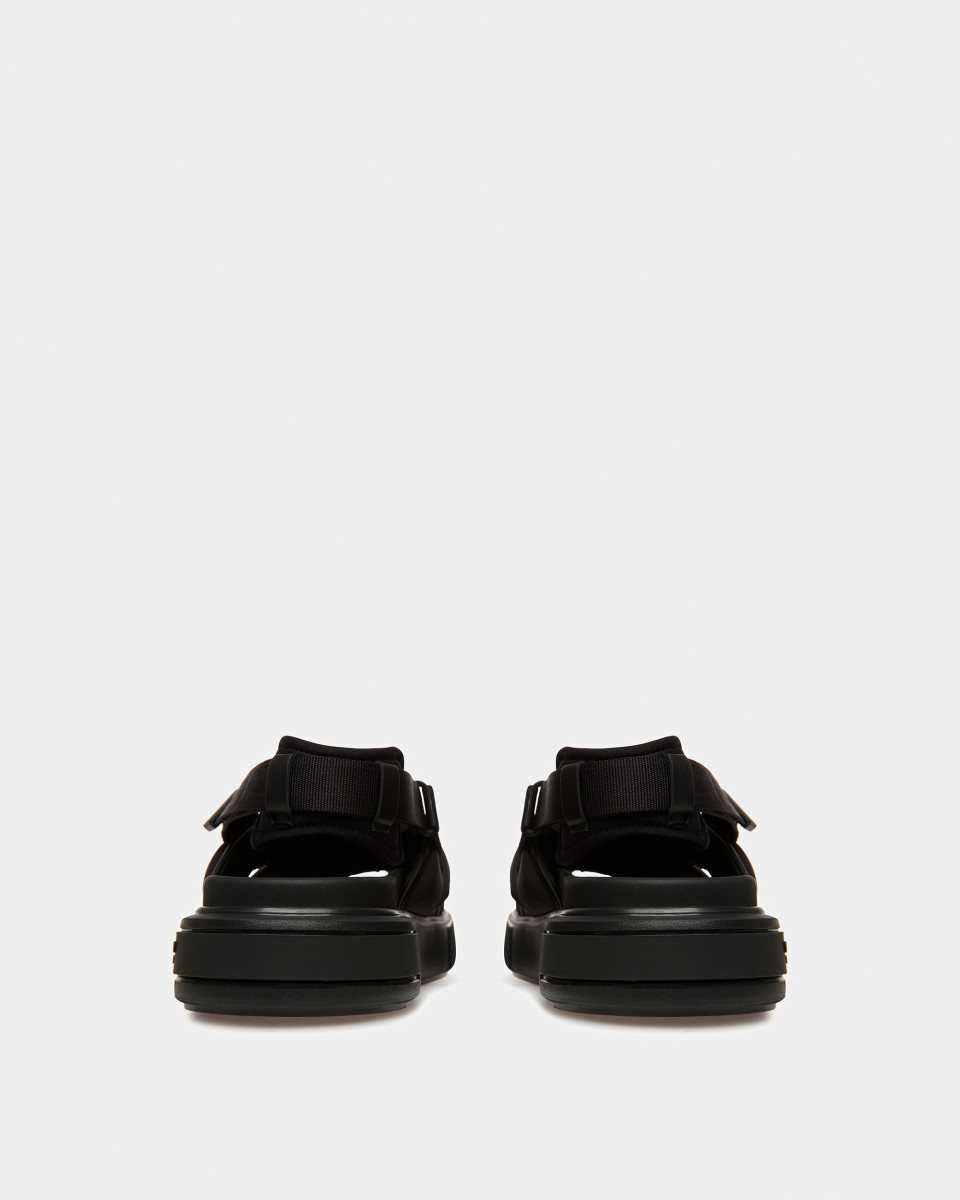 Bally Jodye Leather And Nylon Sandals Black | GUJQV6345