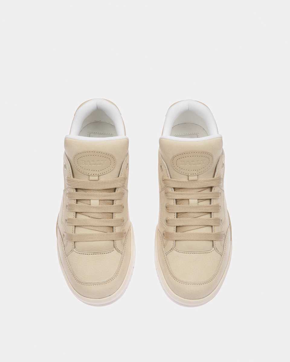 Bally Kiro Leather Sneakers Beige | DCIZK1745