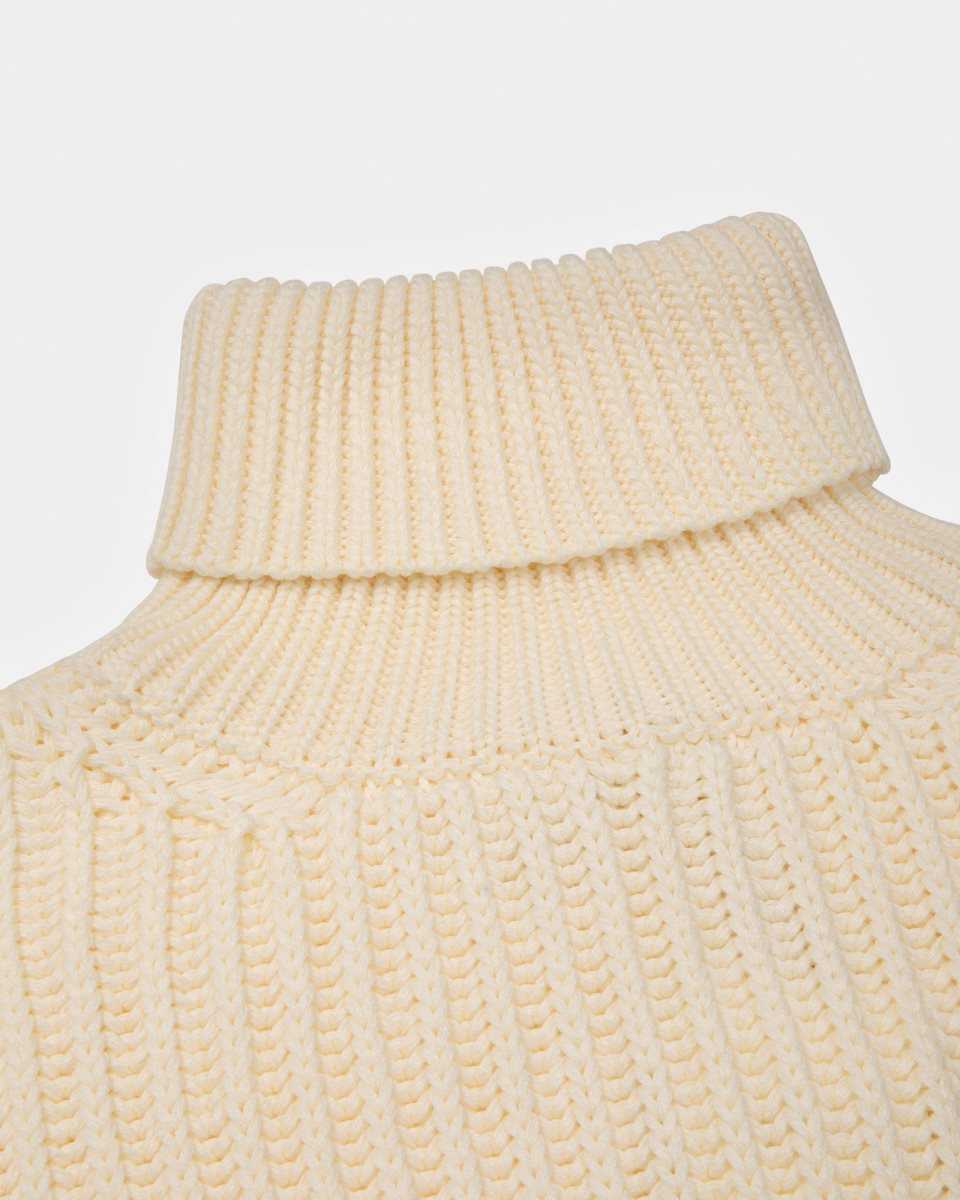 Bally Knitted Roll Neck Knitted Cotton Roll Neck White | QCGPO8570