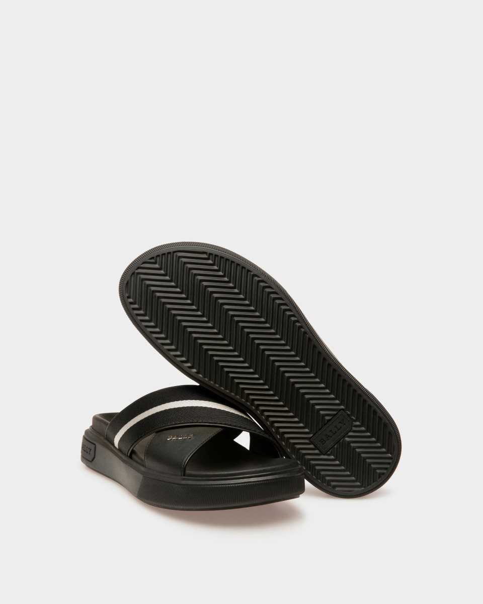 Bally LIFT SANDAL Leather Sandals Black | CQRSK7518