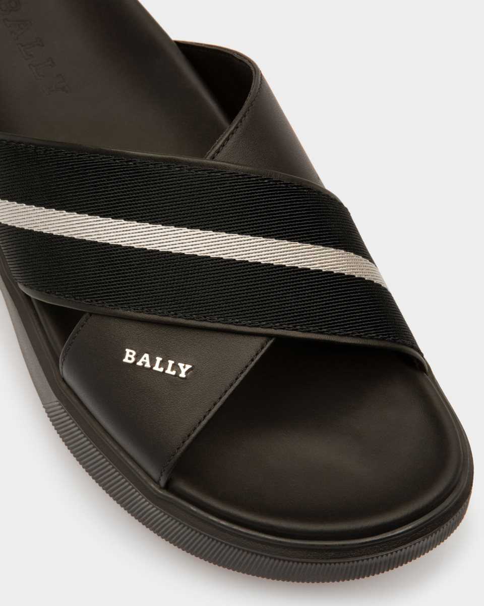 Bally LIFT SANDAL Leather Sandals Black | CQRSK7518