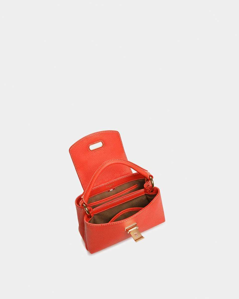 Bally Layka Extra Small Leather Top Handle Bag Orange | MUIQV0498