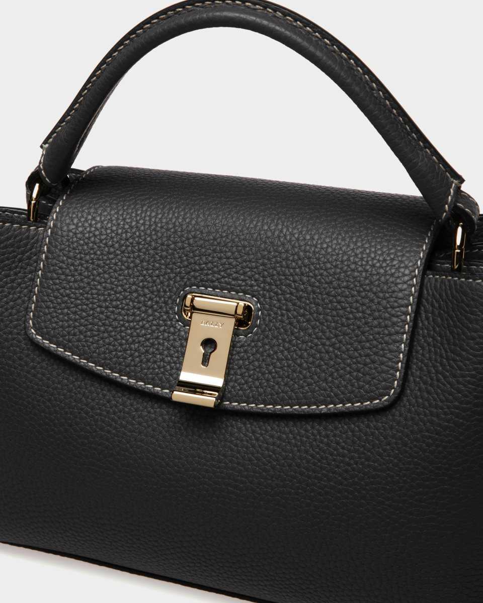 Bally Layka Leather Top Handle Bag Black | UIJYG5986