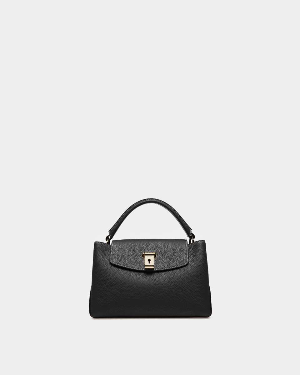 Bally Layka Leather Top Handle Bag Black | UIJYG5986